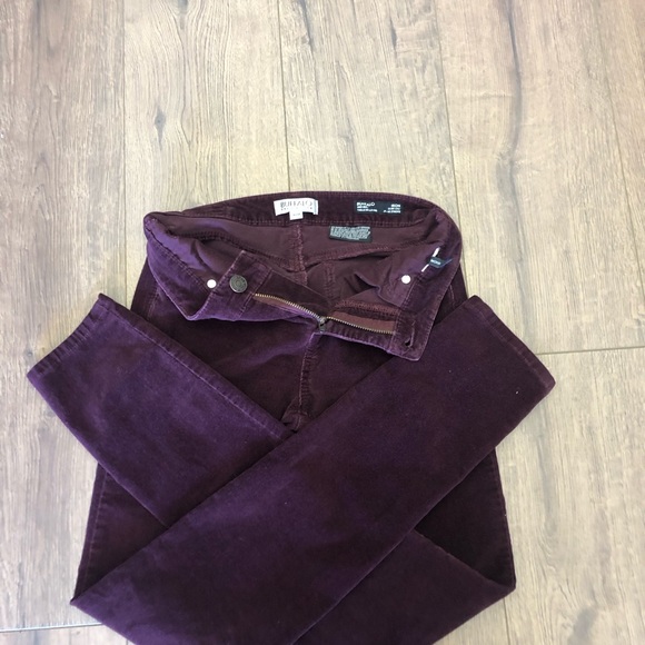 BUFFALO DAVID BITTON WOMEN BURGUNDY BRUSHED CORDUROY SKINNY PANTS - Picture 8 of 12